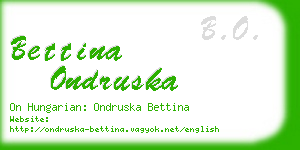 bettina ondruska business card